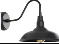 GOALPLUS Black Barn Lights Outdoor for Farmhouse, 10 Inch Dome E