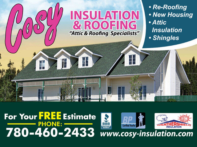 Re-Roofing & Attic Insulation  Cosy Insulation & Roofing in Roofing in Edmonton