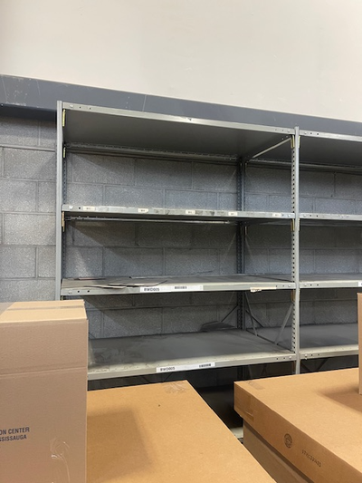 WE HAVE HUNDREDS OF SHELVING UNITS AVAILABLE NOW!. UP TO 12 FT TALL, 24" DEEP X 48" WIDE, UP TO 300L...