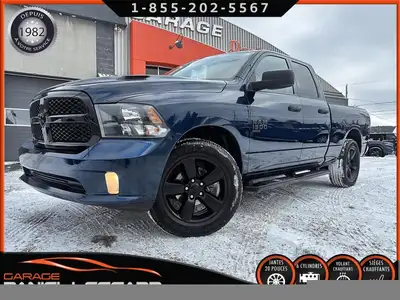 RAM 1500 CLASSIC EXPRESS NIGHT EDITION BLUE PATRIOT QUAD BTE 6'4" 3.6L MAG 20" BIZONE CRUISE POUR BE...