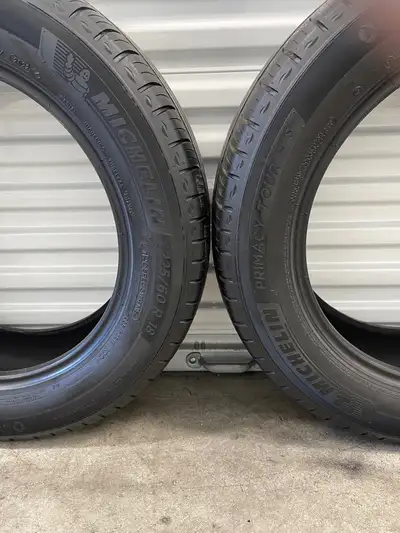 Pair2: 225/60R18 100H Michelin Primacy Tour A/S. FIRM $160: Two Used Premium All-Season Grand Tourin...