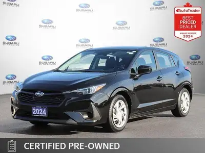 Odometer is 3621 kilometers below market average! Crystal Black 2024 Subaru Impreza Convenience AWD...