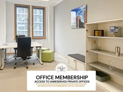 This offer includes access to an unreserved private office. Work from a private, enclosed office whe...
