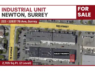Fantastic opportunity to own an end-unit industrial warehouse in the Newton core! Located in Sandel...