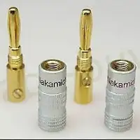 New Nakamichi Banana Plugs 24k Gold (Pair) for Speaker wire