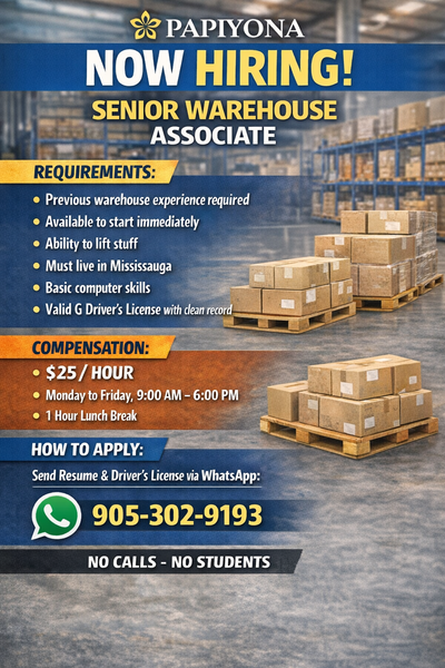 Senior Warehouse Associate - G license - Mississauga, View more
