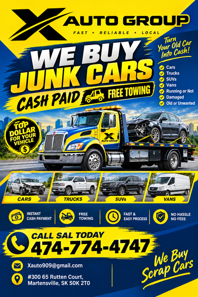 We Buy Scrap Cars Across Saskatchewan – Top Dollar Paid!, View more