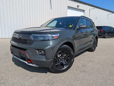 The 2022 Ford Explorer Timberline in Gray with 44 drivetrain offers impressive handling and comfort...