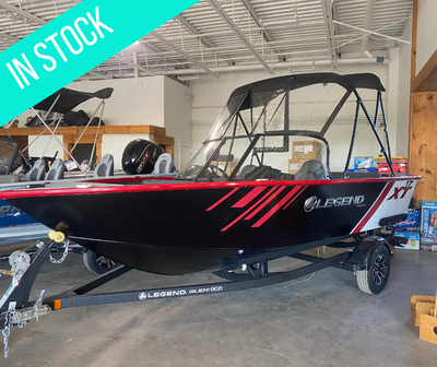 2026 Legend 17 XT Comes with Mercury 90 ELPT 4-Stroke Black Powder coated glide on trailer Finished...