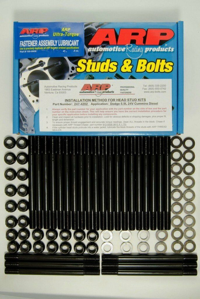 ARP 247-4202 Head Stud Kit 5.9L & 6.7L 24V Cummins (1998.5 up) in Engine & Engine Parts in Norfolk County - Image 2