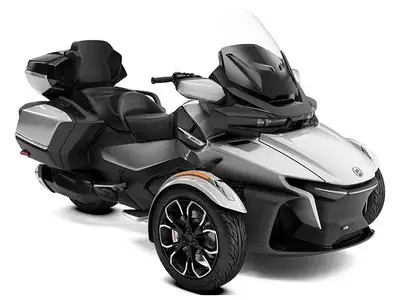 2023 Can-Am Spyder RT Limited Hyper Silver Platine Discover the 2023 Can-Am Spyder RT Limited in stu...
