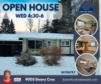 OPEN HOUSE-NORTH BATTLEFORD-WED 4:30-6