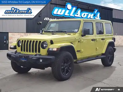 Come see this certified 2023 Jeep Wrangler Sahara Altitude 4x4 | V6 | Leather | Heated Seats + Steer...