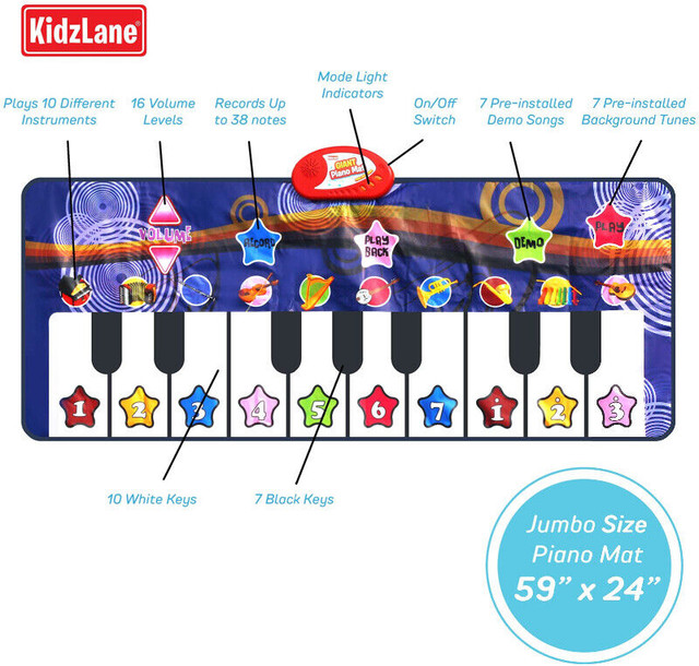 Kidzlane Durable Giant Piano Mat in Toys & Games in Mississauga / Peel Region - Image 2