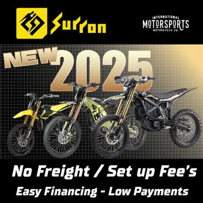 2025 SUR-RON LINEUP NO Freight or Setup Fees Lightweight electric performance. Instant torque. Low m...