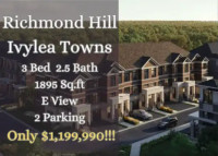 楼花转让 | Ivylea Towns 4Bed 3.5Bath ONLY $1,1990,990!!!