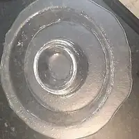 GLASS SERVING BOWL WITH CENTER “BOWL”