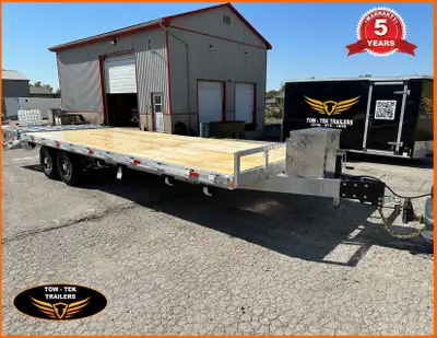 2026 Tow Tek 102" x 23' All Aluminum Deck Over – Super Wide Ramps – 5YR Warranty Description: Upgrad...