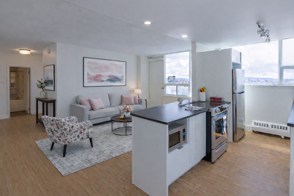 FORT HOWE- BEAUTIFUL 2BD CORNER UNIT- HEATED APARTMENT OCT 15TH 2