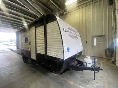 Keystone Springdale Classic Mini travel trailer 1860SS highlights: Large Slide Sofa Rear Corner Bath...