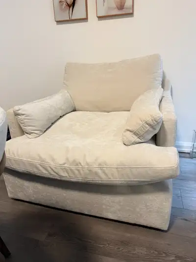 New armchair 40" superior comfort bought from Structube. Grey colour. Original price is $699 plus ta...