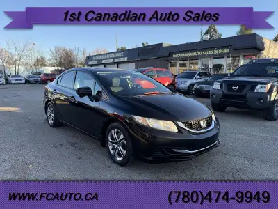 Introducing the 2015 Honda Civic LX, a compact sedan known for its reliability, efficiency, and comf...