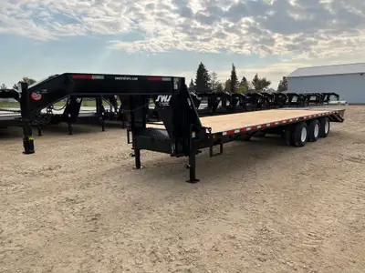 NEW 2027 SWS 8.5 x 32' Gooseneck Trailer Tri Dual Axle 3 x 10,000 lb Axles w/ Electric Brakes on all...