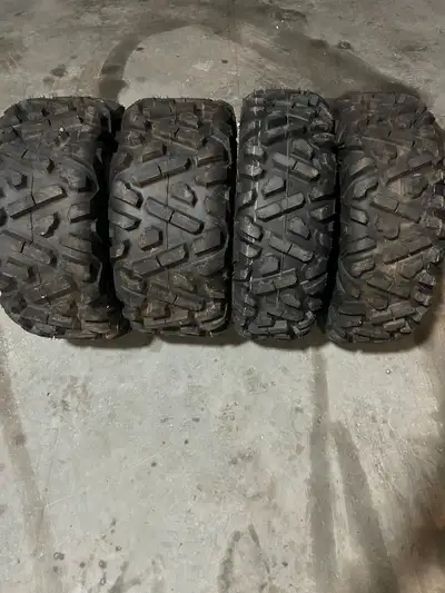 Tires were never used, bought these tires as they were take offs but never did use them.
