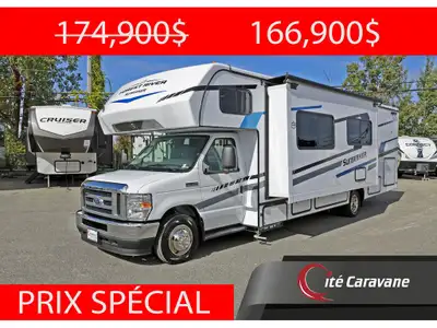 Forest River Sunseeker 3010 2 extension CLASSE C 31 pieds Interieur : dove grey + boiserie : river t...