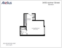 Renovated Akelius studio apartment for rent. Located near Aylmer & Sherbrooke W in the Milton Park n... (image 6)
