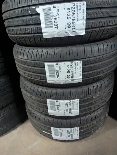 SET OF 4X P205/55R17 205/55/17 PIRELLI CINTURATO P7 ( ALL SEASON ) TAG # 16257 Used tires in excelle...