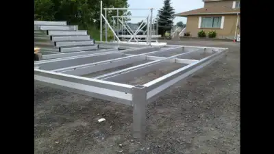ALUMINUM DOCK - WHEEL SECTION POST AND FLOATING I also have vinyl decking aluminum frame price swim...