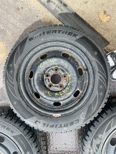 215/60R16 4 Rims & Winter Tires that came off a 2010 Dodge Caliber *Tire Size:215/60R16 *Season: WIN...