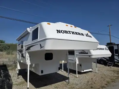 Northern Lite Limited Edition 9-6LEWB truck camper highlights: Queen Bed Wet Bath USB Charging Stati...
