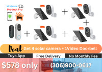 deal wireless security camera with video doorbell - no monthly