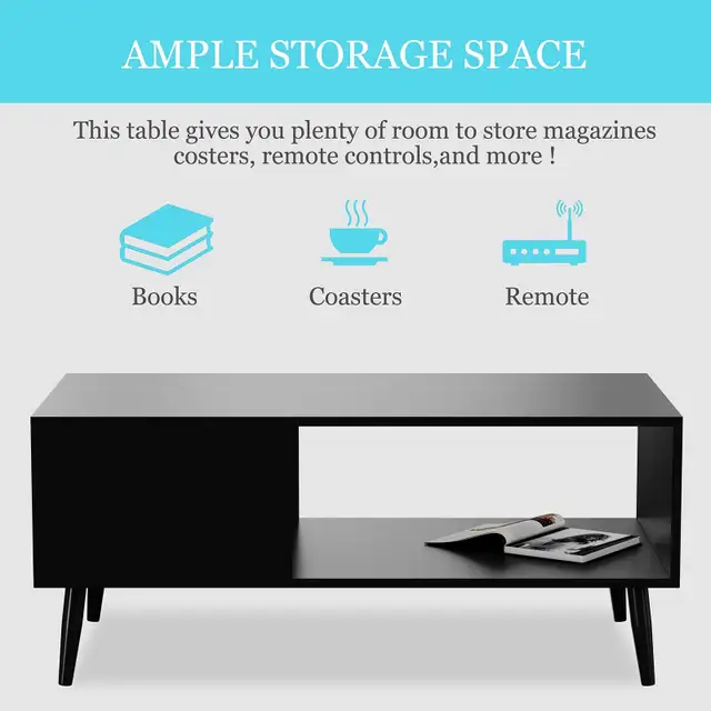 BRAND NEW - Yusong Retro Coffee Table with Storage Organizer... in Coffee Tables in Mississauga / Peel Region - Image 7