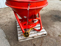 3 point hitch fertilizer spreader for a tractor