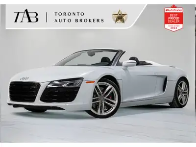This beautiful 2014 Audi R8 Spyder is a Canadian vehicle with a clean Carfax report. The 2014 Audi R...