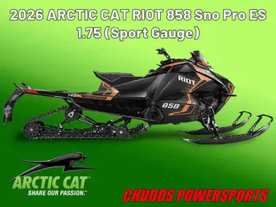 2026 Arctic Cat Riot 858 Sno Pro ES 1.75 (Sport Gauge) 2026 Arctic Cat Riot 858 Sno Pro ES 1.75 (Spo...