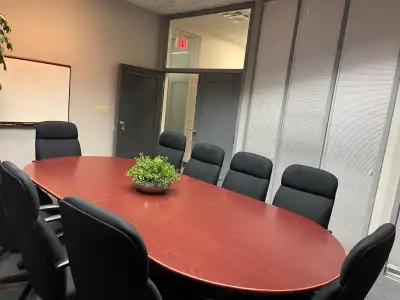 Downtown boardroom, meeting room and daily offices for rent by the hour or day. Mailing address, vir...
