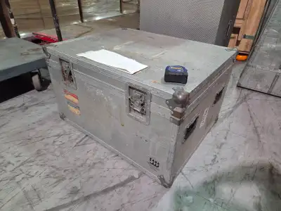 Treasure box Heavy metal case divided with tray insert No wheels, View more
