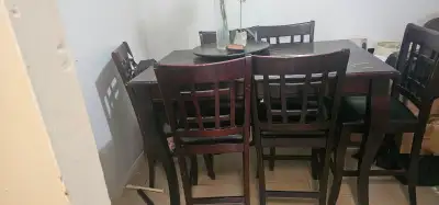 Solid Wood Mahogany Dining Room Table Set – Seats 8, View more