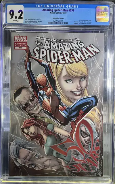 Amazing Spider-Man #692 Variant Edition Comic Book. J. Scott Campbell cover. Fan Expo Canada 2012 ex...