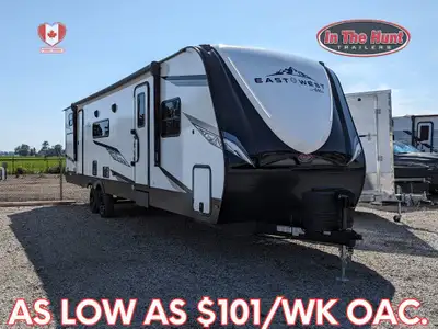 RV, Travel Trailer, Camper, Towable, Mobile Home, Bunks, Bunk Beds, Couples Coach, King Bed, East to...