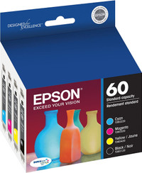 Epson T060120-BCS 60, Black and Colour Ink Cartridges, C/M/Y/K 4