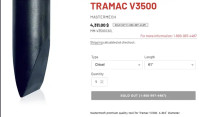 NEW TRAMAC  FACTORY V3500 HYDRAULIC HAMMER BLUNT / CHISEL POINTS