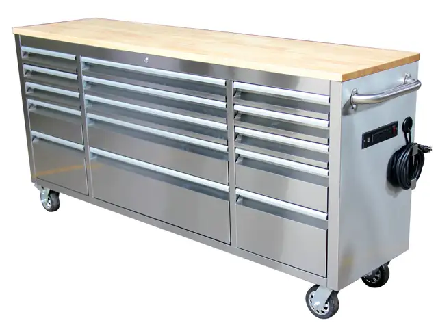 NEW 6 FT 15 DRAWER TOOL BENCH WORKBENCH WITH POWER & USB in Tool Storage & Benches in Saskatoon - Image 3