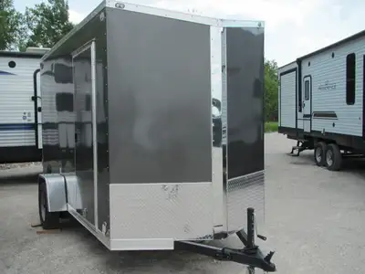NEW 2026 CARGO MATE 6X12- RAMP DOOR, 12'' EXTRA HEIGHT OPTION FOR A 80'' RAMP OPENING AND 86.5'' CEI...