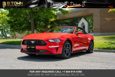 2023 Ford Mustang EcoBoost Premium Convertible – Iconic Style, Open-Air Freedom Finished in Race Red...