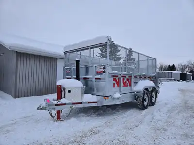 N&N HD SERIES 7'x14' TANDEM AXLE GALVANIZED DUMP TRAILER: 15K WITH TARP ROLLER KIT! Why settle for l...